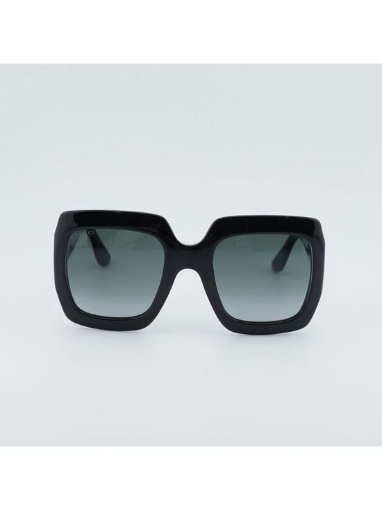 Gucci GG0053S 001 Sunglasses Black Square Frame, Grey Gradient Lenses main image 9